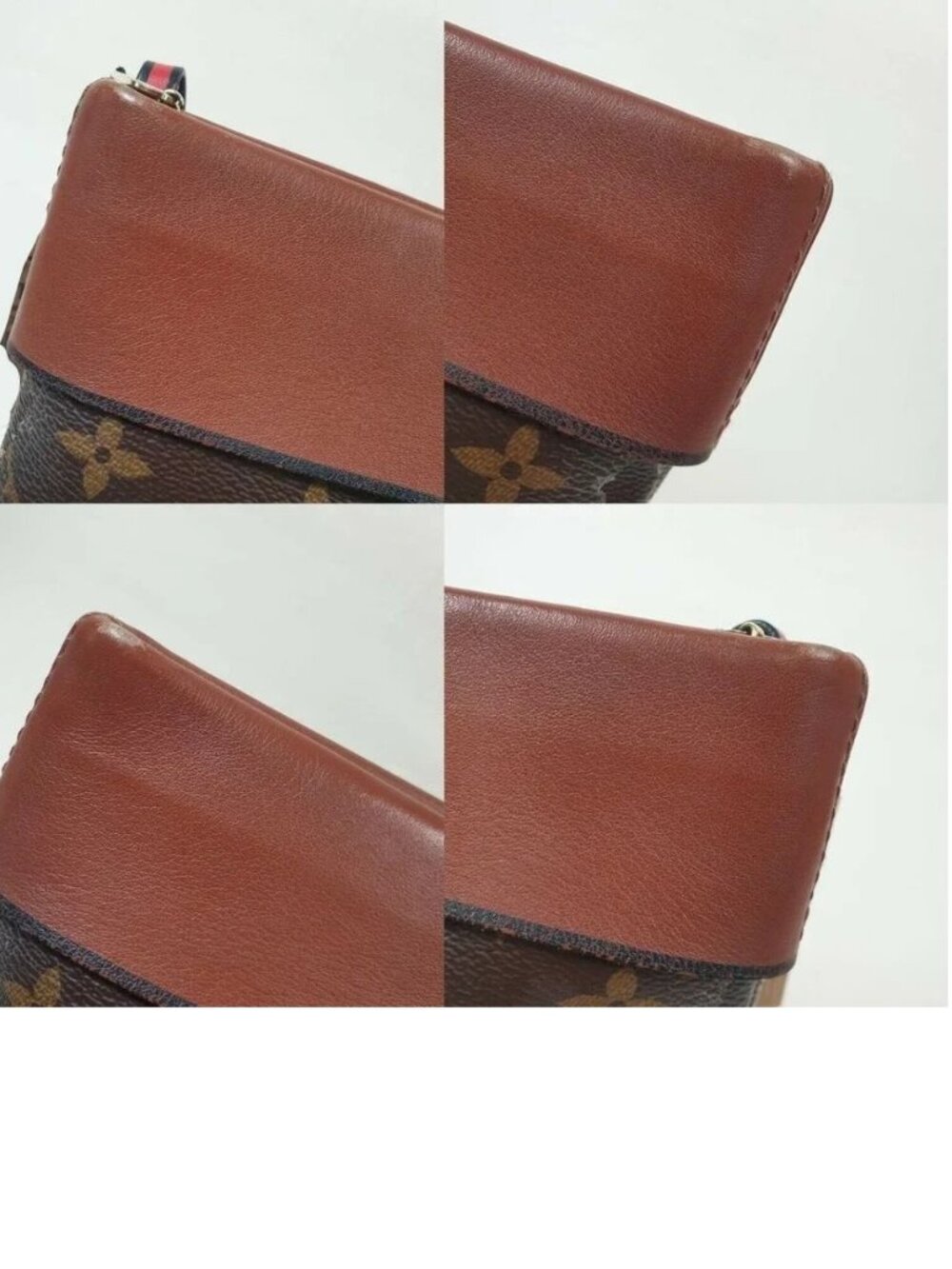 LOUIS VUITTON Pochette Tuileries Monogram Caramel Rouge - Picture 3 of 12